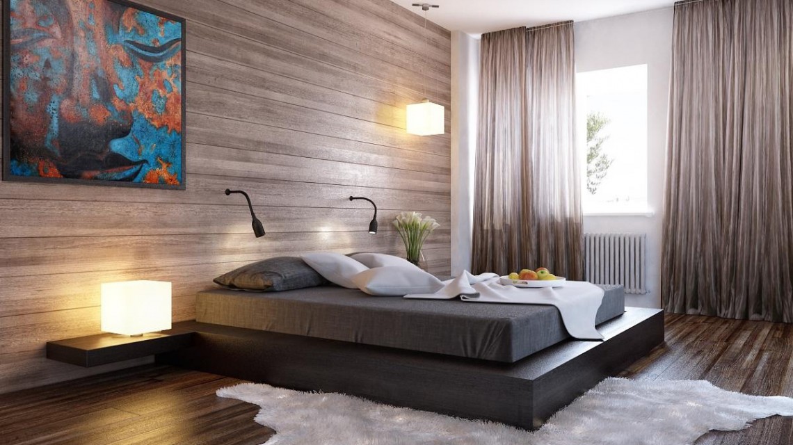 lovely bed lamp wooden headboard outstanding bedroom